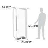 NewAir 160-Bottle Capacity Stainless Steel and Black Dual Zone Cooling Built-In/Freestanding Wine Chiller