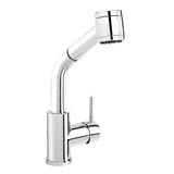 Keeney Metro Polished Chrome 1-Handle Deck-Mount Pull-Out Handle Kitchen Faucet (Deck Plate Included)