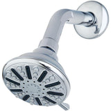 3-Spray 3.5 in. Single Wall Mount Fixed Adjustable Shower Head in Chrome