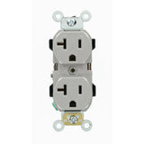 20 Amp Industrial Grade Heavy Duty Self Grounding Duplex Outlet, Ivory - Super Arbor