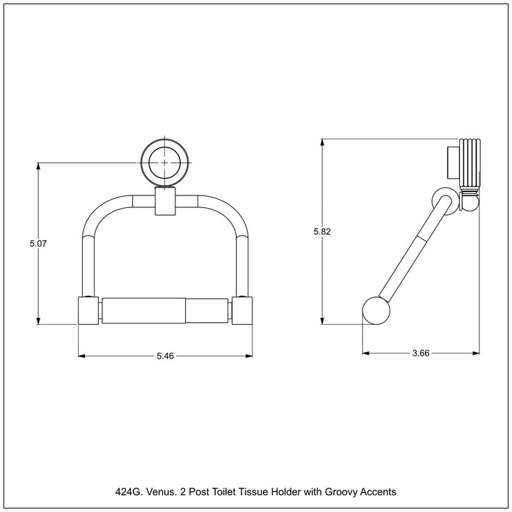 Allied Brass Venus Polished Brass Wall Mount Double Post Toilet Paper Holder