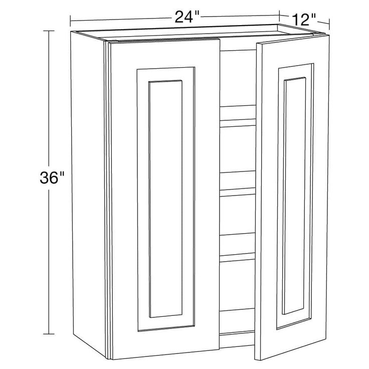 Home Decorators Collection Grayson 24 in. W x 12 in. D x 36 in. H Assembled Plywood Wall Kitchen Cabinet in Pacific White with Soft Close