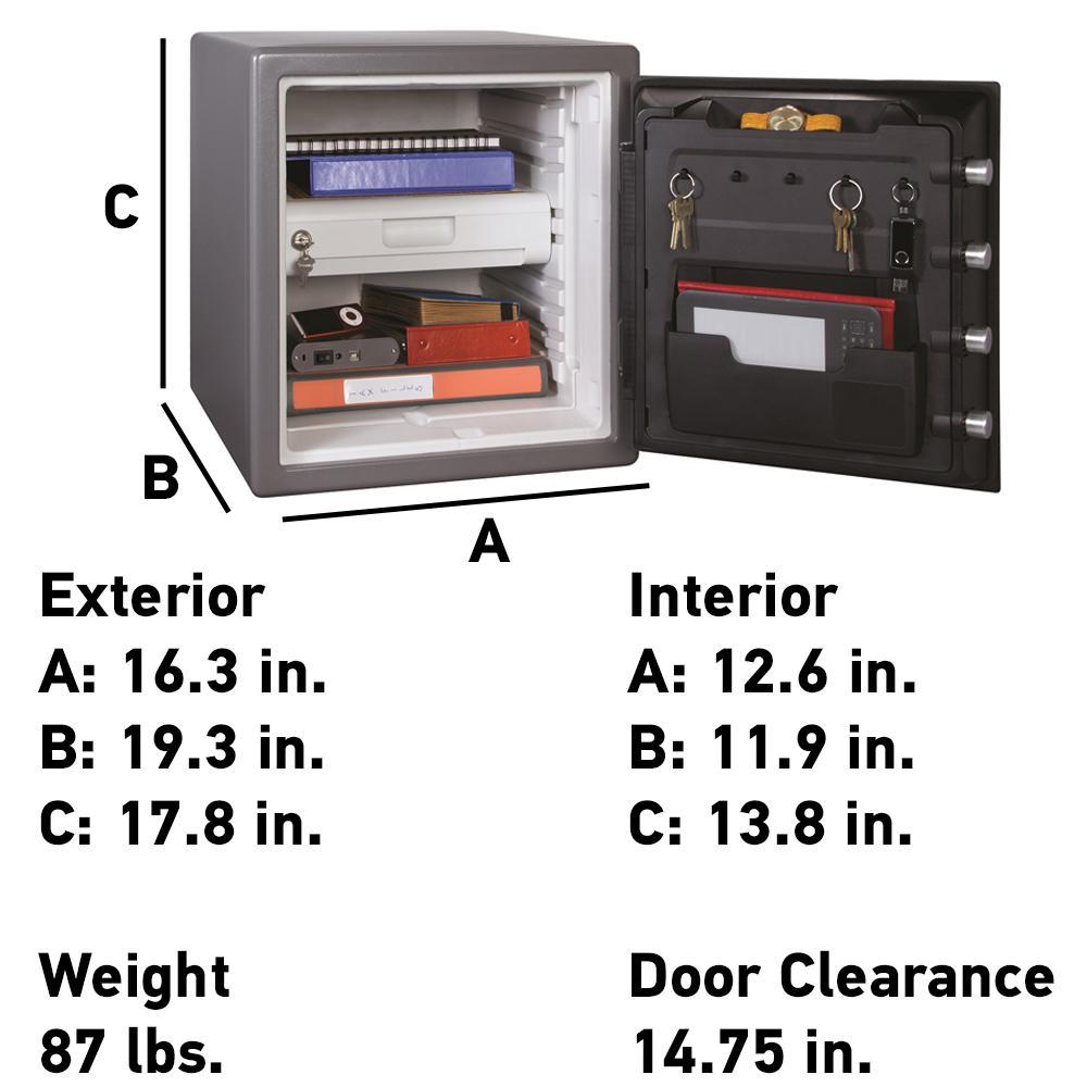 SFW123GTC 1.23 cu. ft. Fireproof Safe and Waterproof Safe with Digital Keypad - Super Arbor