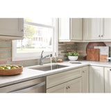 Delta Collins Arctic Stainless 1-Handle Deck-Mount Pull-Out Handle Kitchen Faucet (Deck Plate Included)