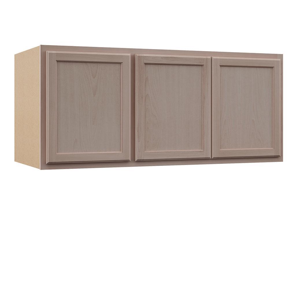 Hampton Assembled 30x30x12 in. Wall Kitchen Cabinet in Unfinished Beech - Super Arbor