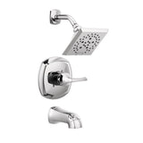 Portwood Single-Handle 5-Spray Tub and Shower Faucet with H2Okinetic in SpotShield Brushed Nickel (Valve Included) - Super Arbor