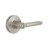 Tonbridge Satin Nickel Bed/Bath Door Lever with Square Rose (4-Pack)