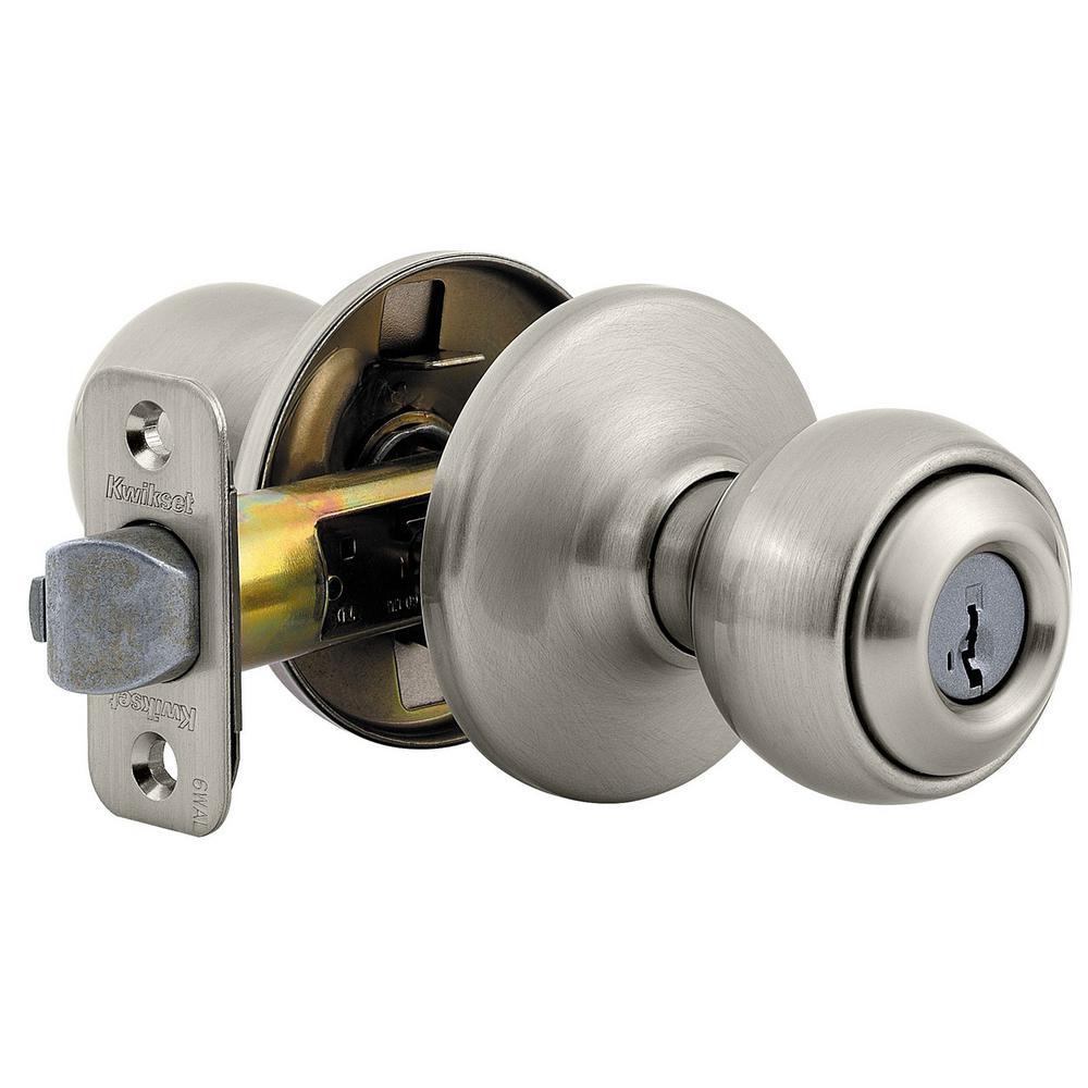 Polo Satin Nickel Entry Door Knob Featuring SmartKey Security - Super Arbor