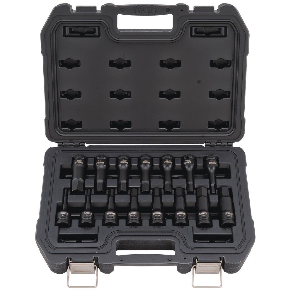1/2 in. Drive Combination Impact Hex Socket Set (15-Piece) - Super Arbor