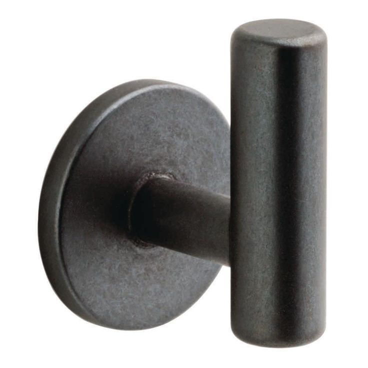 2-1/32 in. Matte Black Single Post Wall Hook