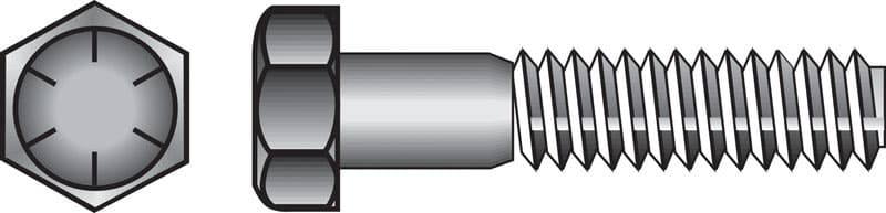 Hillman 7/16 in. Diameter x 2-1/2 in. Length Grade 8 Heat-Treated Steel Hex Head Cap Screws, Coarse Thread (50-Pack)