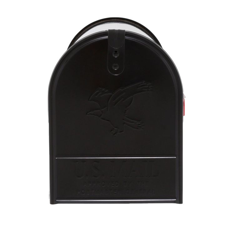 Gibraltar Mailboxes Elite Large, Steel, Post Mount Mailbox, Black, E1600B00