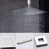 2-Handle 2-Spray Tub and Shower Faucet Handheld Shower Combo with 10 in. Rain Shower Head in Chrome (Valve Included) - Super Arbor