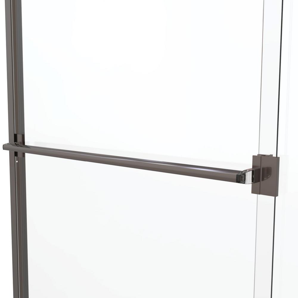 Classic 60 in. x 70 in. Semi-Frameless Sliding Shower Door in Oil Rubbed Bronze with Clear Glass - Super Arbor