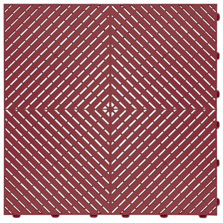 Swisstrax 15.75 in. x 15.75 in. Red Ribtrax Smooth ECO Flooring (6-Tile/pack) (10 sq. ft.)