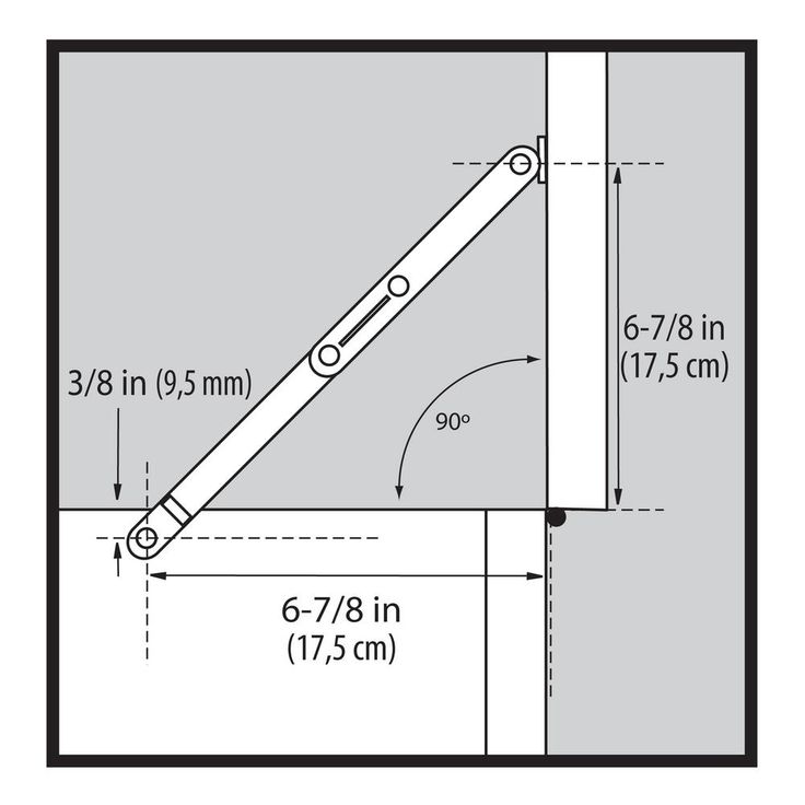 Bright Brass Lid Support Right-Hand Hinges
