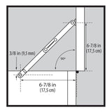 Bright Brass Lid Support Right-Hand Hinges