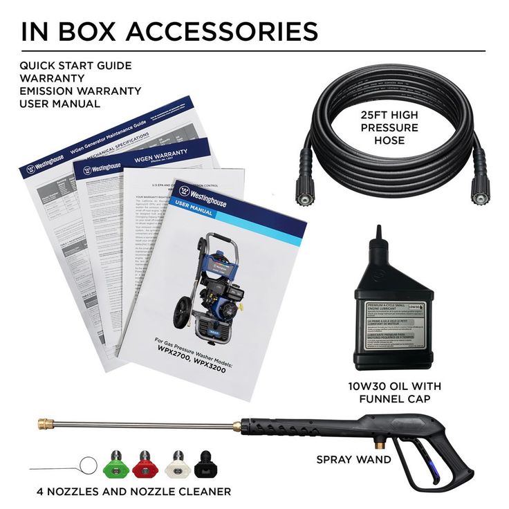 Westinghouse WPX 2700 PSI 2.3 GPM Gas Powered Axial Cam Pump Pressure Washer with Quick Connect Tips