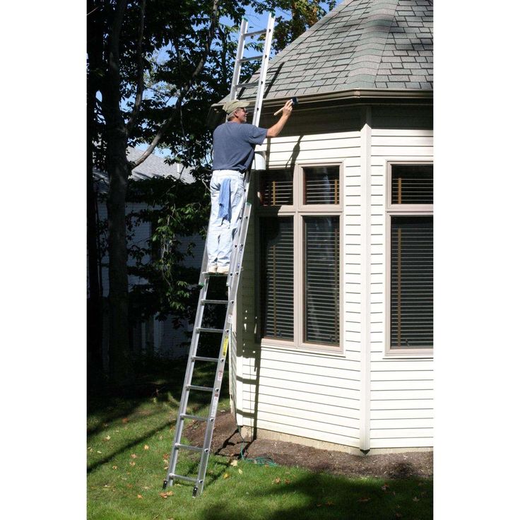 Werner 20 ft. H Aluminum Telescoping Extension Ladder Type II 225 lb. capacity