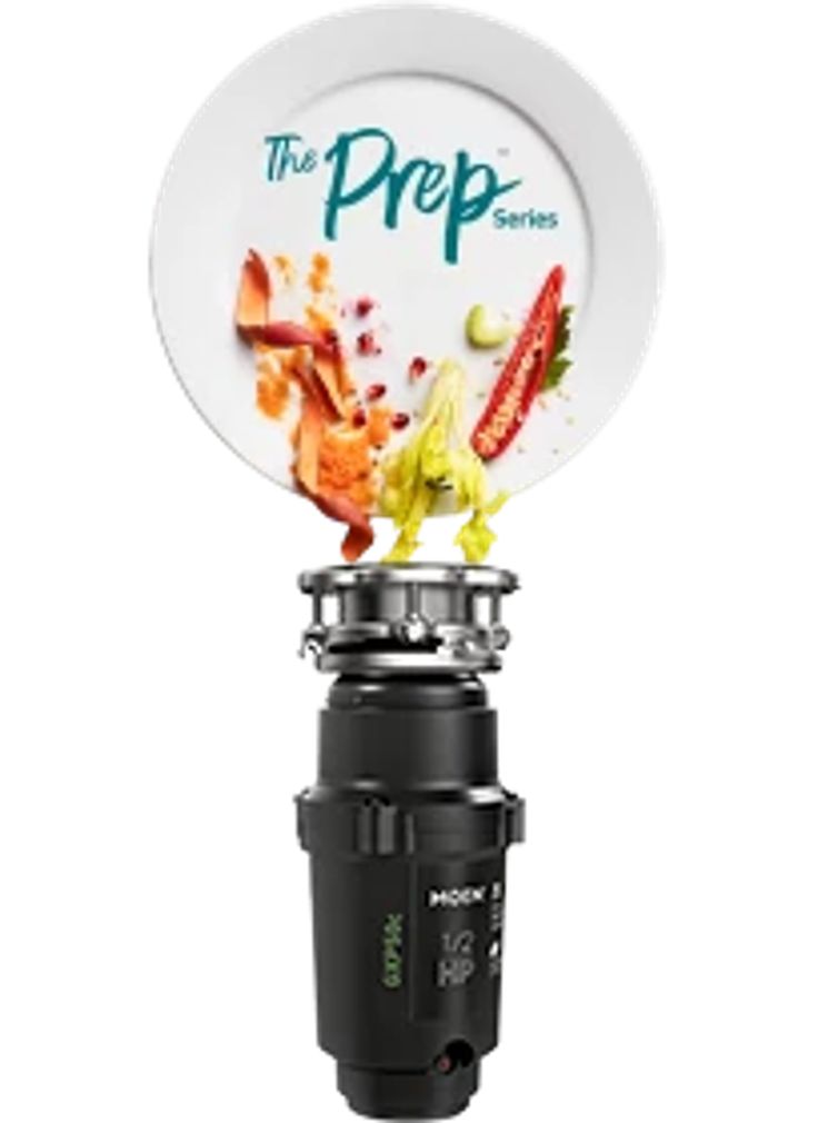 MOEN Prep Series 1/2 HP Continuous Feed Garbage Disposal including Stainless Drain Stopper