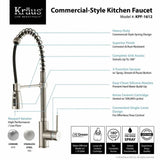 Kraus Premier Kitchen Faucet Stainless Steel 1-Handle Deck-Mount Pre-rinse Handle Kitchen Faucet