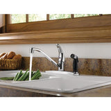 Peerless Core Chrome 1-Handle Deck-Mount Low-Arc Handle Kitchen Faucet