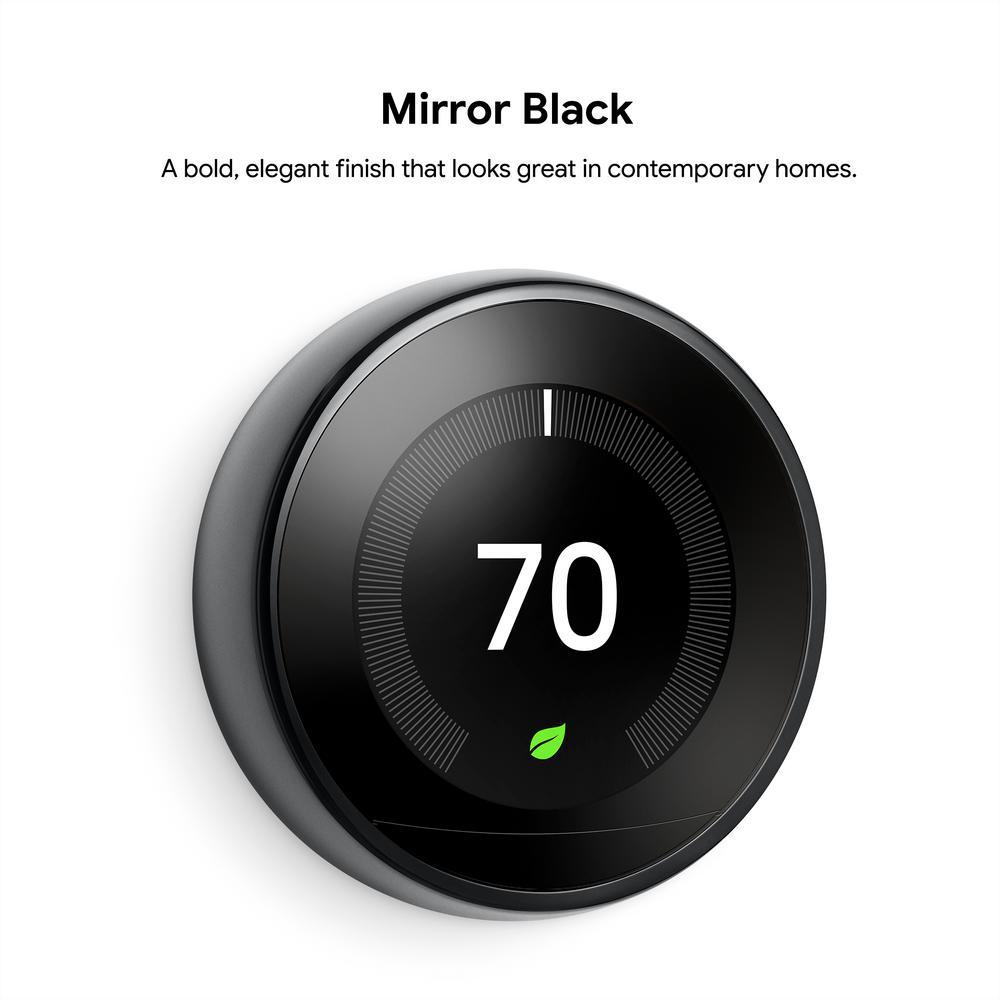 Nest Learning Thermostat 3rd Gen in Mirror Black 10-pack - Super Arbor