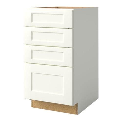 allen + roth Aveley 18-in W x 34.5-in H x 24-in D Linen Maple Drawer Base Semi-Custom Cabinet