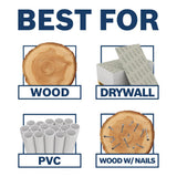 Multi-Purpose Steel T-Shank Jig Saw Blade Set 15-Pack and 7 Amp Corded Variable Speed Barrel-Grip Jig Saw Kit with Case - Super Arbor