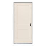 32 in. x 80 in. 2-Panel Craftsman Primed Steel Prehung Right-Hand Inswing Front Door - Super Arbor