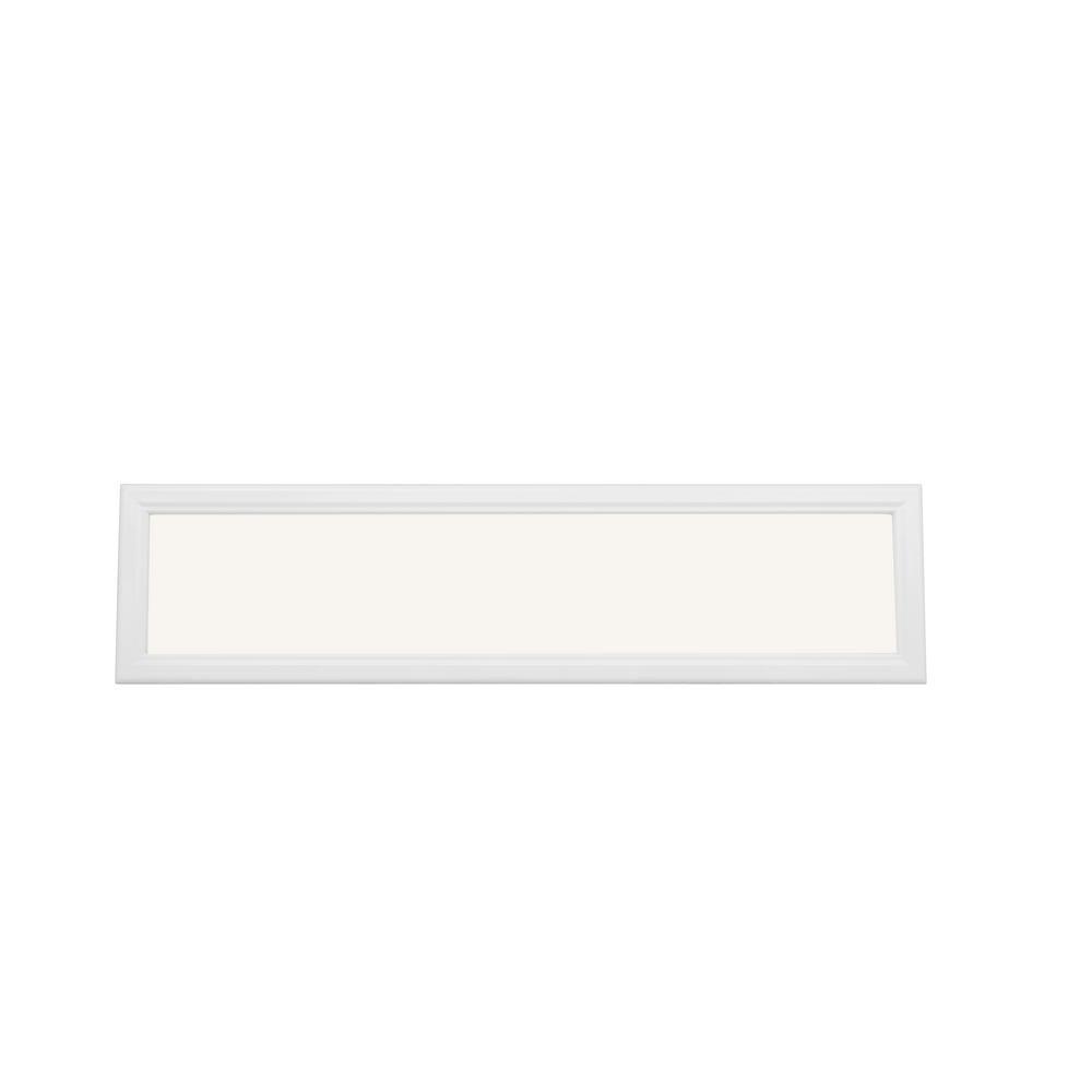 1 ft. x 4 ft. White Dimmable Edge-Lit 40-Watt 3000K Integrated LED Flat Panel Flushmount