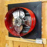 2860 CFM Red Electric Powered Gable Mount Electric Attic Fan - Super Arbor
