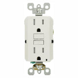 15 Amp 125-Volt Duplex SmarTest Self-Test SmartlockPro Tamper Resistant GFCI Outlet, Black - Super Arbor
