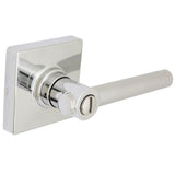 Highland Matte Black Bed and Bath Door Lever with Square Rose