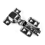 105-Degree 35 mm Full Overlay Frameless Cabinet Hinges with Installation Screws (1-Pair) - Super Arbor