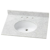31 in. x 22 in. Stone Effects Vanity Top in Cascade with White Sink - Super Arbor