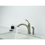 Delta Lewiston Stainless 1-Handle Deck-Mount High-Arc Handle Kitchen Faucet (Deck Plate Included)