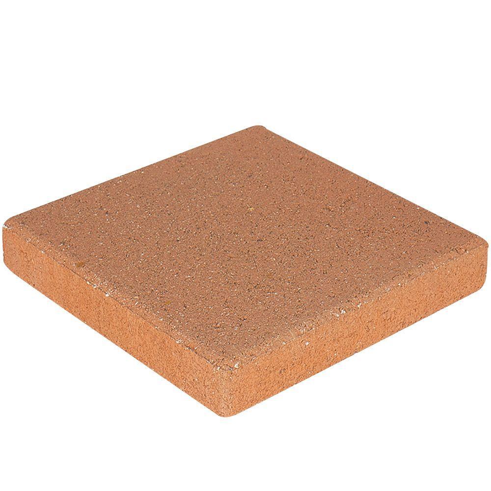 12 in. x 12 in. x 1.5 in. River Red Square Concrete Step Stone - Super Arbor