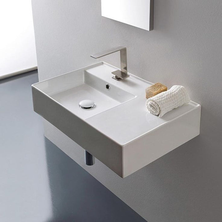 Nameeks Teorema Wall Mounted Bathroom Sink in White