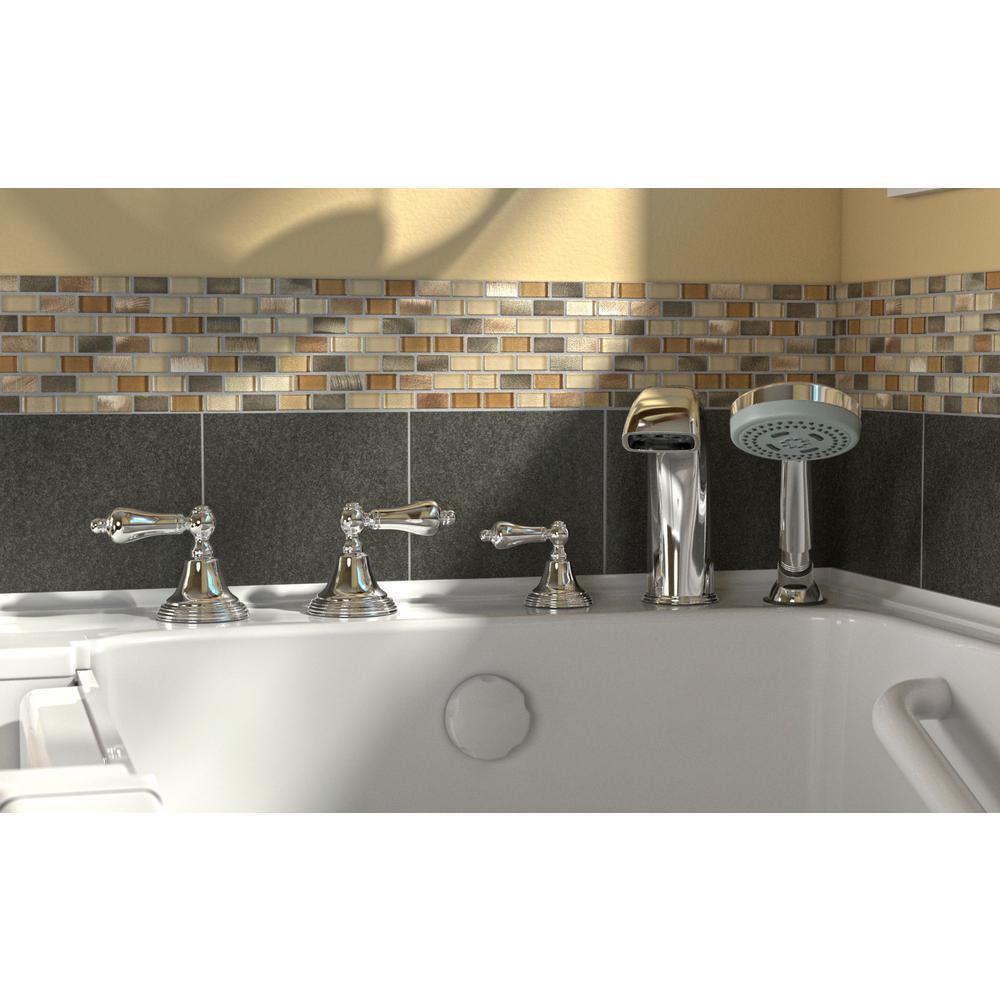 Gelcoat Premium Series 48 in. x 28 in. Right Hand Walk-In Whirlpool Bathtub in White - Super Arbor