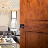 Torrey Venetian Bronze Low Profile Rose Keyed Entry Door Lever Featuring SmartKey Security - Super Arbor