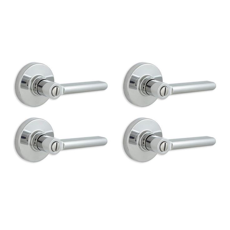 Tonbridge Aged Bronze Bed/Bath Door Lever with Round Rose (4-Pack)
