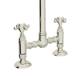 Rohl Country Kitchen Polished Nickel 2-Handle Deck-Mount Bridge Handle Kitchen Faucet