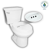 2-pc. 1.28 GPF Single Flush Elongated Toilet with Patented Overflow Protection Technology in White with Seat - Super Arbor