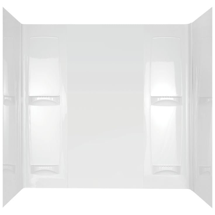 Pro-Series 60 in. W x 57 in. H Five Piece Glue Up Tub Surrounds in High Gloss White