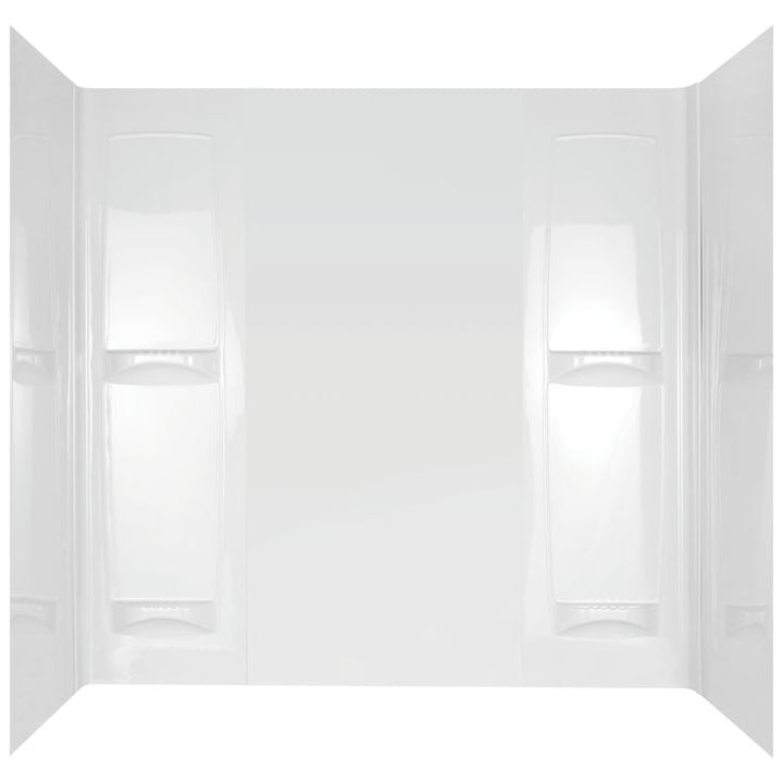 Pro-Series 60 in. W x 57 in. H Five Piece Glue Up Tub Surrounds in High Gloss White