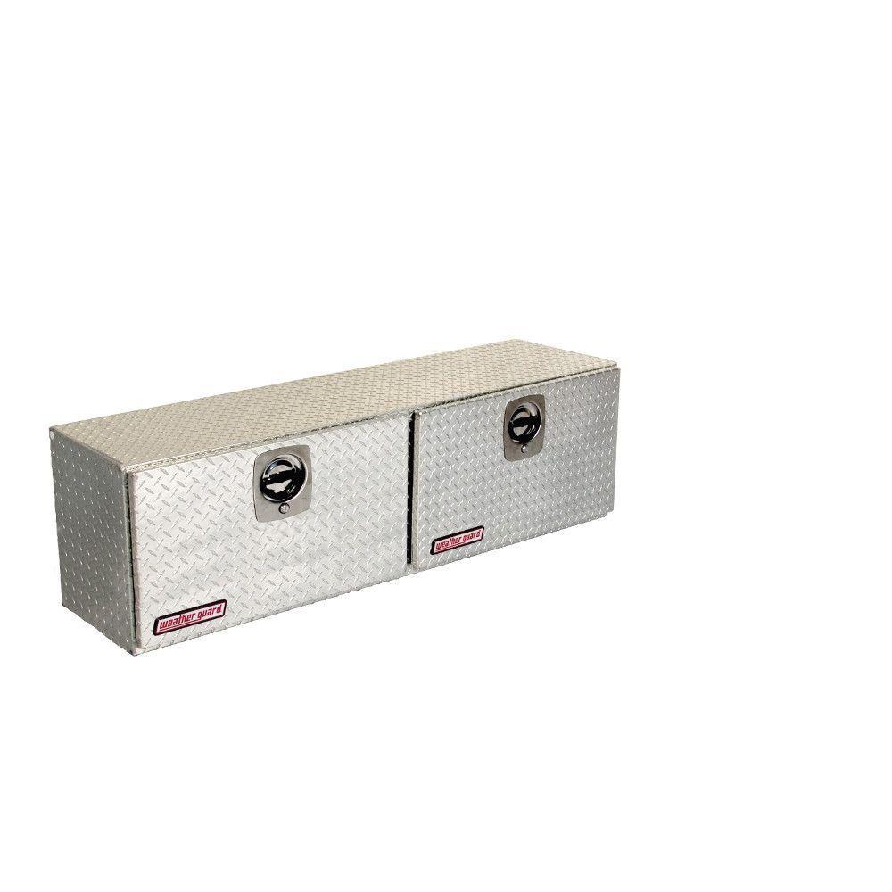 Weather Guard 64.25 Diamond Plate Aluminum Full Size Top Mount Truck Tool Box - Super Arbor
