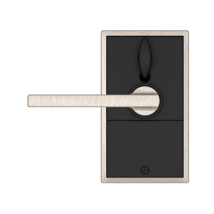 Century Touch Electronic Door Lock Deadbolt and Latitude Lever in Matte Black