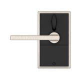 Century Touch Electronic Door Lock Deadbolt and Latitude Lever in Matte Black