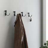 Rustic Farmhouse 3 in. Flat Black Double Prong Hook - Super Arbor